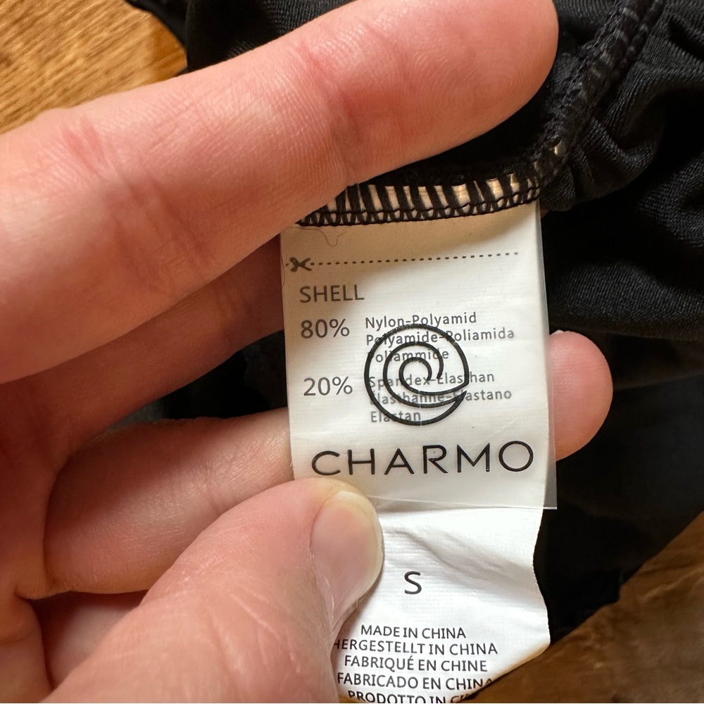 CHARMO Black One-Shoulder Maternity Swimsuit - Picture 6 of 8